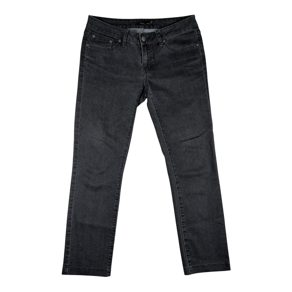 prAna Women's Printed Kara Jeans 6/28 (26 actual) Gray Organic Cotton Low Rise